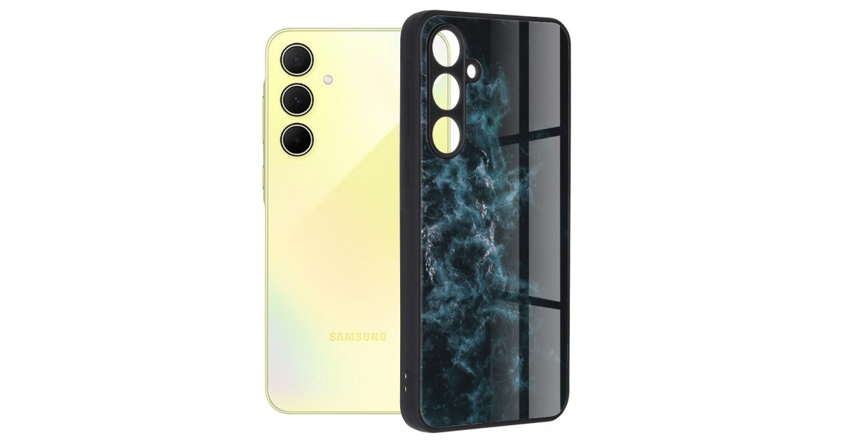 Husa pentru Samsung Galaxy A35 5G - Techsuit Glaze Series - Albastra Nebula