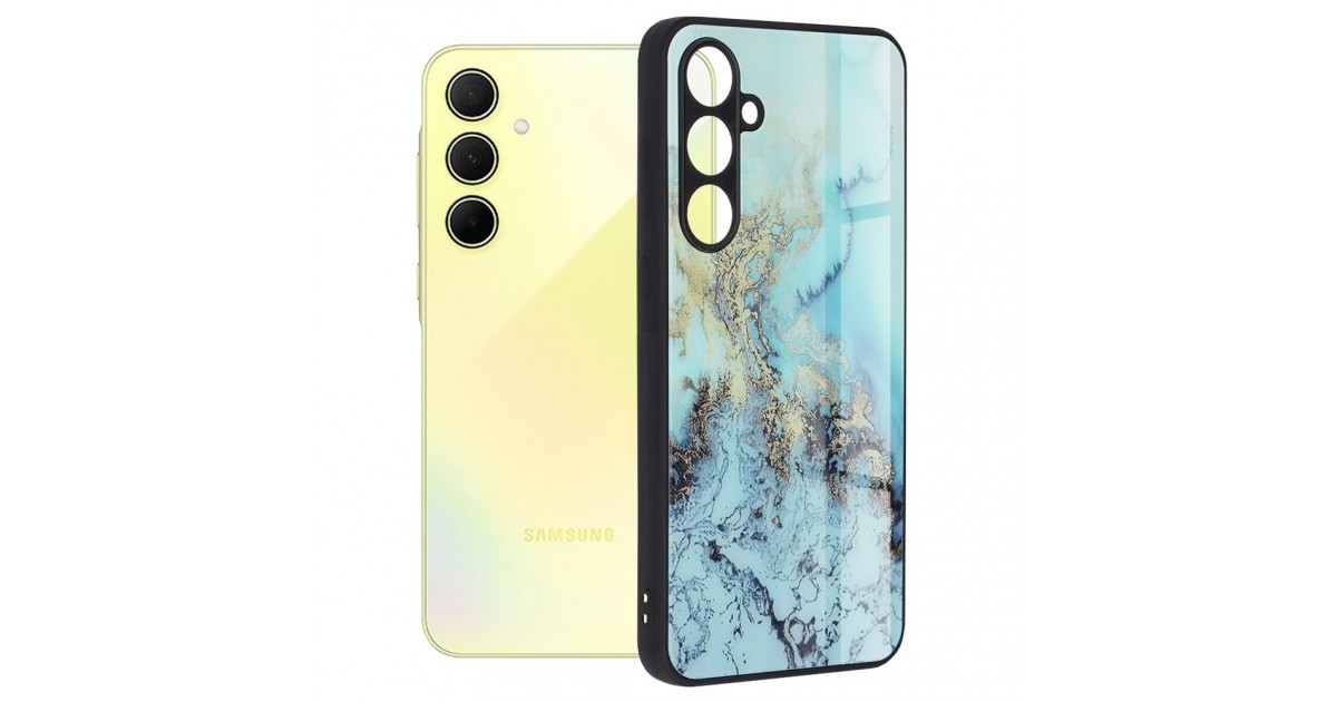 Husa pentru Samsung Galaxy A35 5G - Techsuit Glaze Series - Albastra Ocean