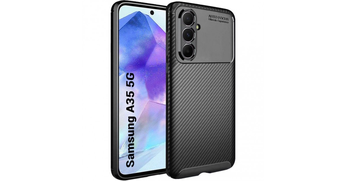 Husa pentru Samsung Galaxy A35 5G - Techsuit CarbonFiber - Neagra