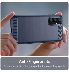 Husa pentru Samsung Galaxy A35 5G - Techsuit Carbon Silicone - Albastra