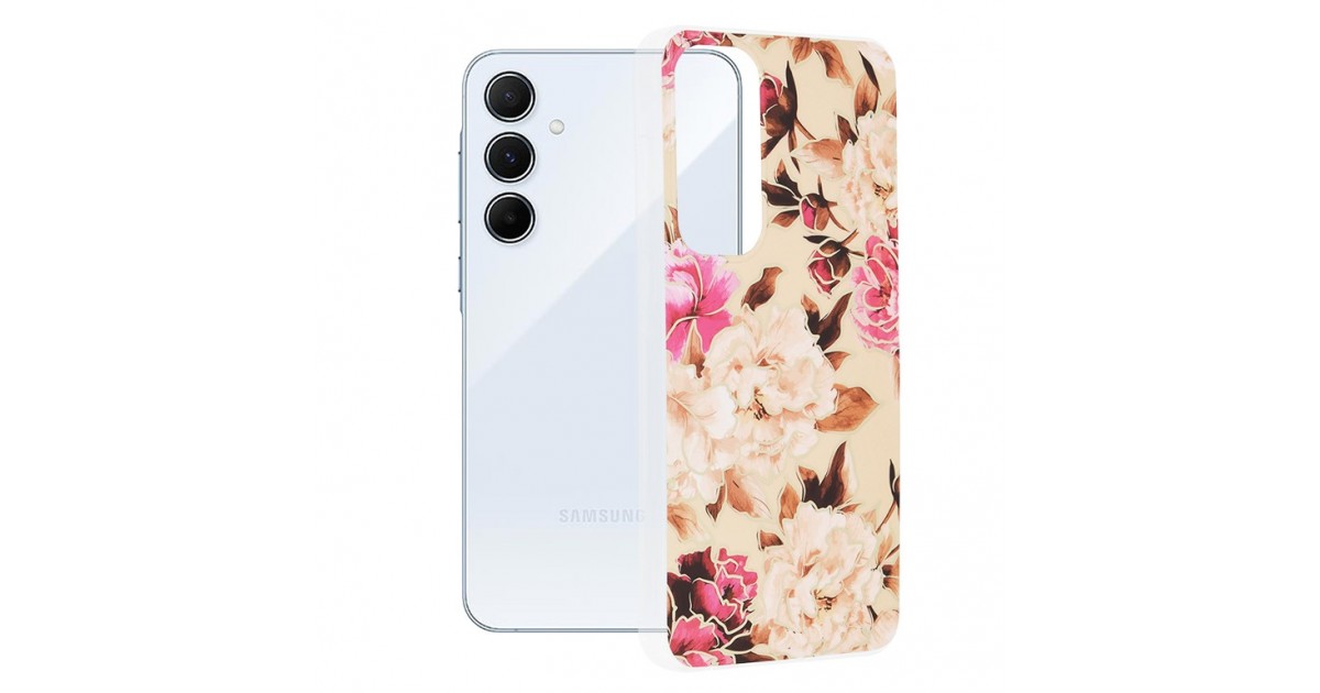 Husa pentru Samsung Galaxy A55 5G - Techsuit Marble Series - Mary Berry Nude