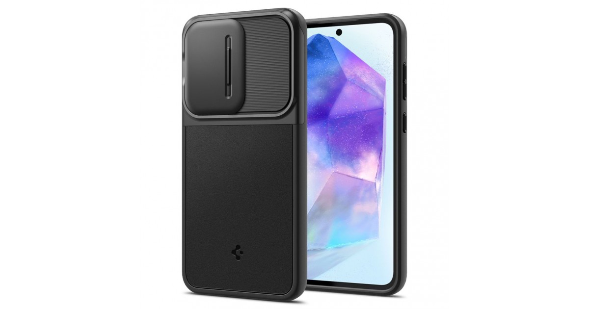 Husa Samsung Galaxy A55 5G - Spigen Optik Armor - Neagra