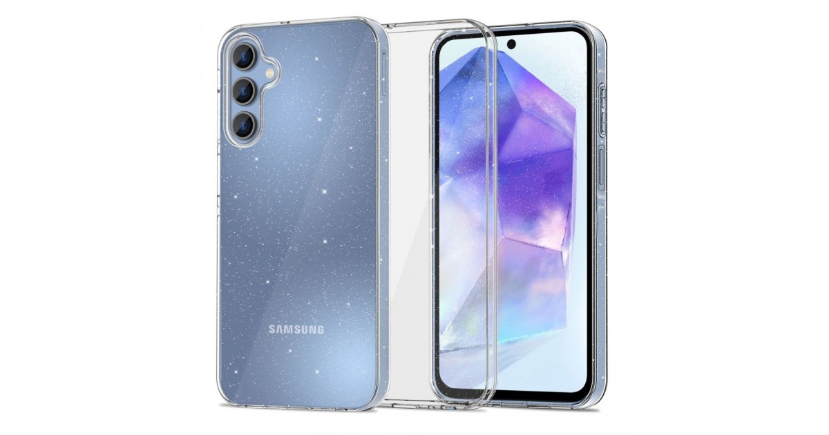 Husa pentru Samsung Galaxy A55 5G - Techsuit SparkleSkin Series - Clear