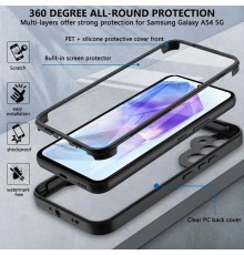 [PACHET 360] - Husa ColorVerse 360 + Folie de protectie -  Samsung Galaxy A55 5G  - Roz