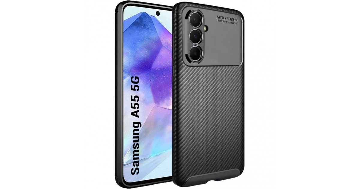 Husa pentru Samsung Galaxy A55 5G - Techsuit CarbonFiber - Neagra