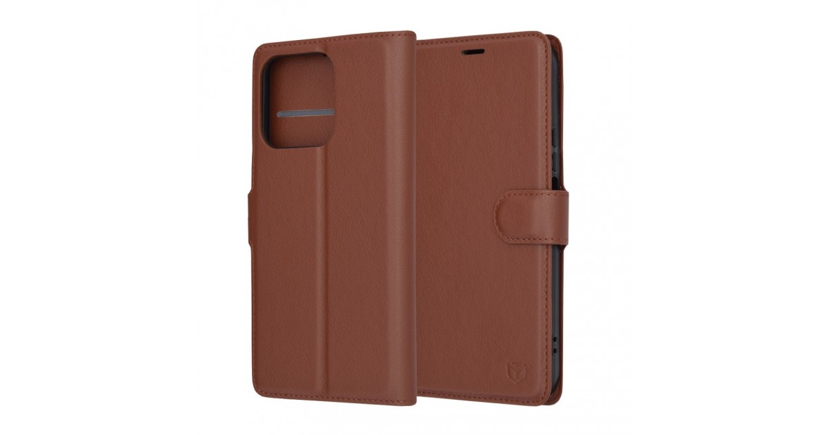 Husa pentru Honor X8b - Techsuit Leather Folio - Maro