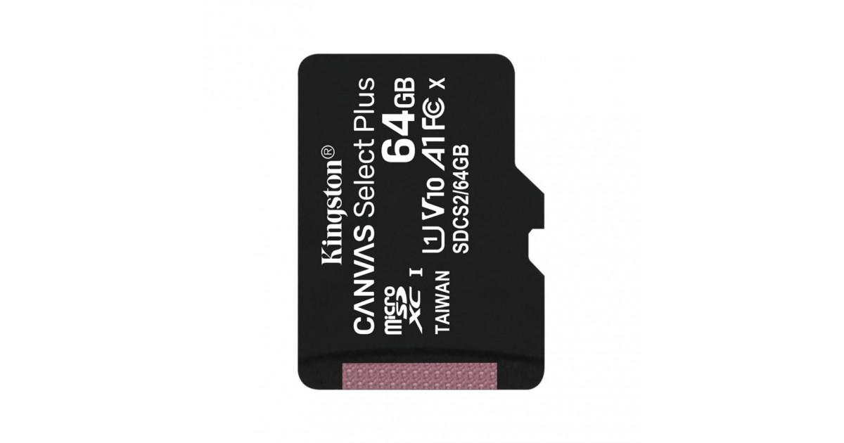 Card de Memorie, 64GB - Kingston Canvas Select Plus (SDCS2/64GBSP) - Negru