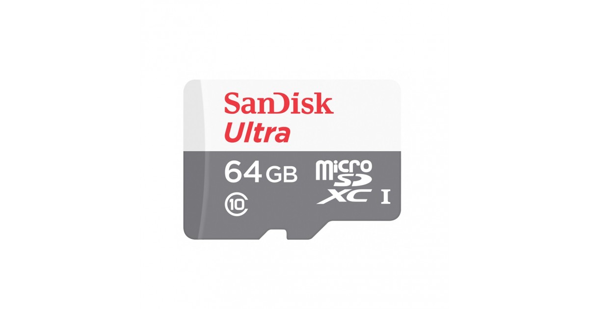 Card de Memorie, 64GB - SanDisk Ultra (SDSQUNR-064G-GN3MN) - Alb / Gray