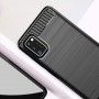 Husa Tpu Carbon Fibre pentru Samsung Galaxy S20, Neagra