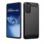 Husa Tpu Carbon Fibre pentru Samsung Galaxy S20, Neagra