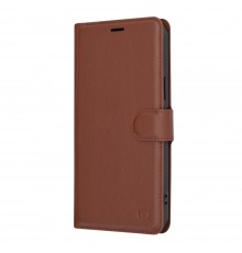 Husa pentru iPhone 15 Plus - Techsuit Leather Folio - Maro