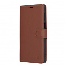 Husa pentru Motorola Moto G14 - Techsuit Leather Folio - Maro