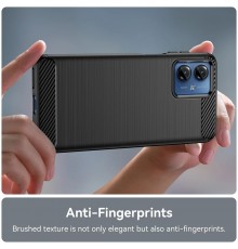 Husa pentru Motorola Moto G14 - Techsuit Carbon Silicone - Albastra