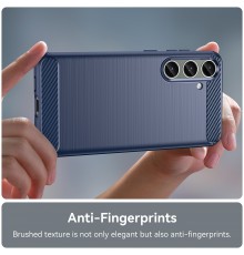 Husa pentru Samsung Galaxy S24 Plus - Techsuit Carbon Silicone - Albastra