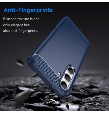 Husa pentru Samsung Galaxy S24 - Techsuit Carbon Silicone - Albastra