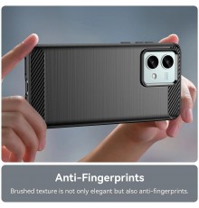 Husa pentru Motorola Moto G84 - Techsuit Carbon Silicone - Albastra