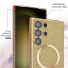 Husa pentru iPhone 15 Pro - Techsuit Luxury Glitter MagSafe - Deep Albastra