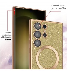 Husa pentru iPhone 15 Pro - Techsuit Luxury Glitter MagSafe - Light Verde