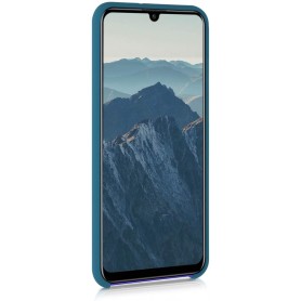 Husa Silicon Huawei P Smart (2020), interior din microfibra, Dark Blue