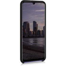 Husa Silicon Huawei P Smart (2020), interior din microfibra, Neagra