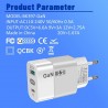 Incarcator Priza GaN, USB, Type-C, 65W - Techsuit (CHPD131) - Alb