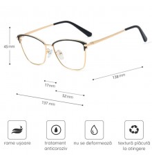 Ochelari de Calculator - Techsuit Reflex Metal (F95679-C0) - Roz