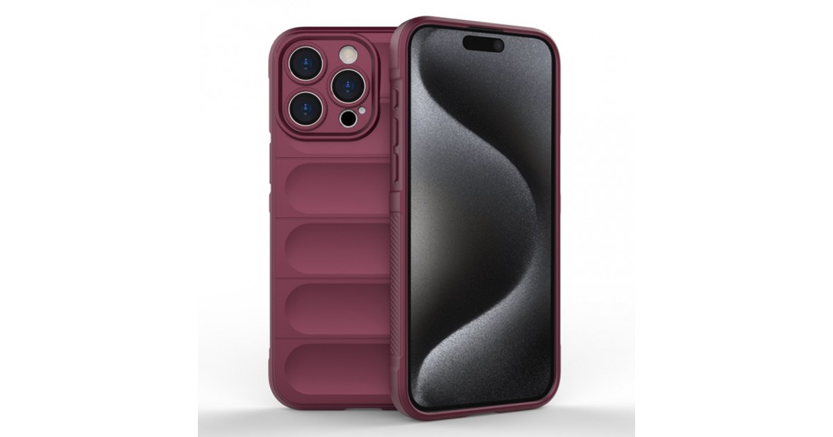 Husa pentru iPhone 15 Pro - Techsuit Magic Shield - Bordeaux