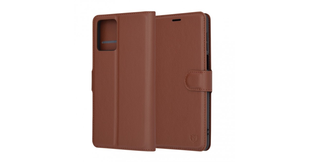 Husa pentru Motorola Moto G54 - Techsuit Leather Folio - Maro