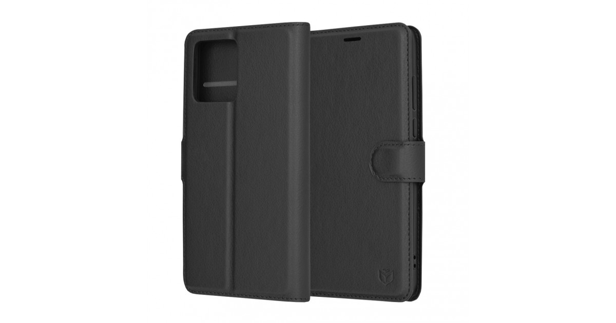 Husa pentru Motorola Moto G84 - Techsuit Leather Folio - Neagra