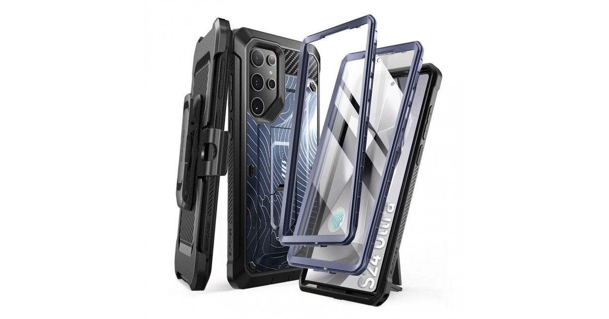 Husa pentru Samsung Galaxy S24 Ultra - Supcase Unicorn Beetle Pro - Albastra Ripple