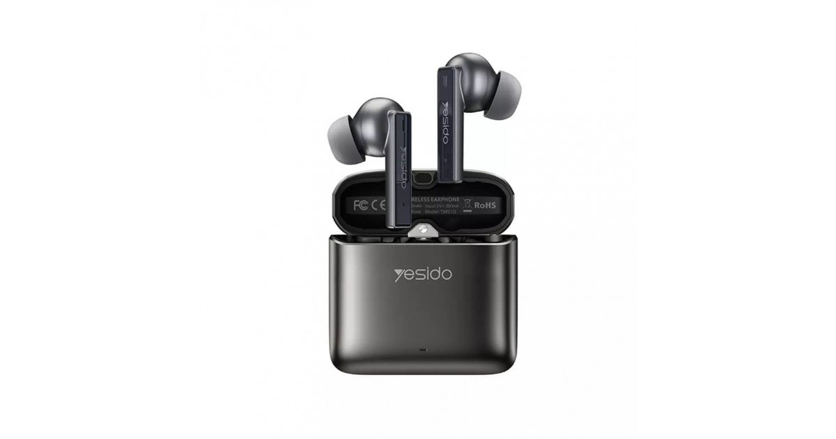 Casti Bluetooth Wireless Noise Cancelling - Yesido (TWS10) - Negru