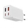 Incarcator pentru Priza 2x USB, 2x Type-C, 65W + Cablu Type-C la Type-C - Baseus (P10162701213-00) - Alb