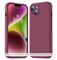 Husa pentru iPhone 15 Plus - Techsuit SoftFlex - Plum Rosie