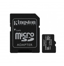 Card de Memorie cu Adaptor, 64GB - Kingston Canvas Go Plus (SDCG3/64GB) - Negru