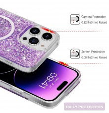 Husa pentru iPhone 11 - Techsuit Sparkly Glitter - Alba