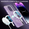 Husa pentru iPhone 15 Pro - Techsuit Sparkly Glitter MagSafe - Mov
