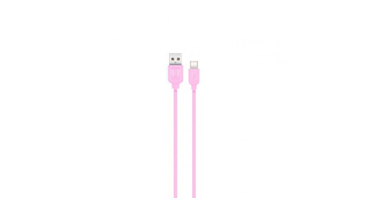 Cablu de date - XO NB36 - Usb Type-C, 2.1A, 100cm, Roz