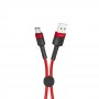 Cablu de date - XO NB117 - Micro-usb - 2.1A - 25cm, Rosu