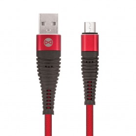 Cablu de date - XO NB117 - Micro-usb - 2.1A - 25cm, Rosu