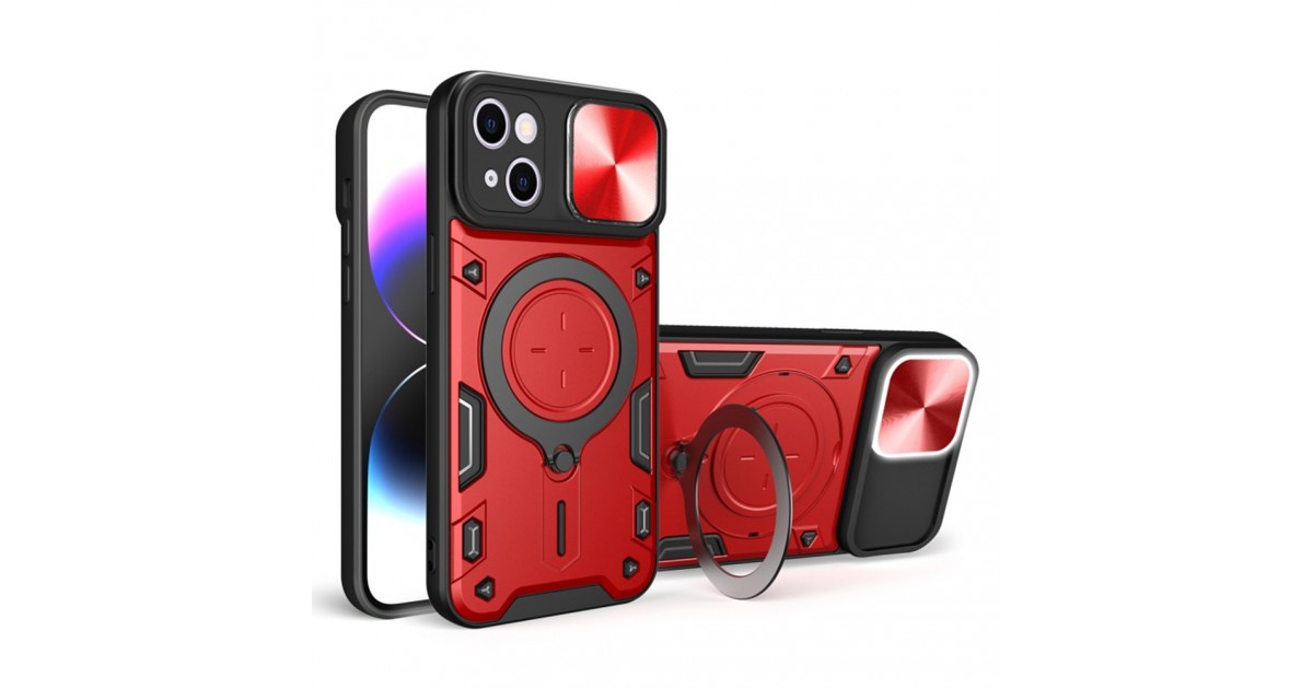 Husa pentru iPhone 15 - Techsuit CamGuard Pro - Rosie