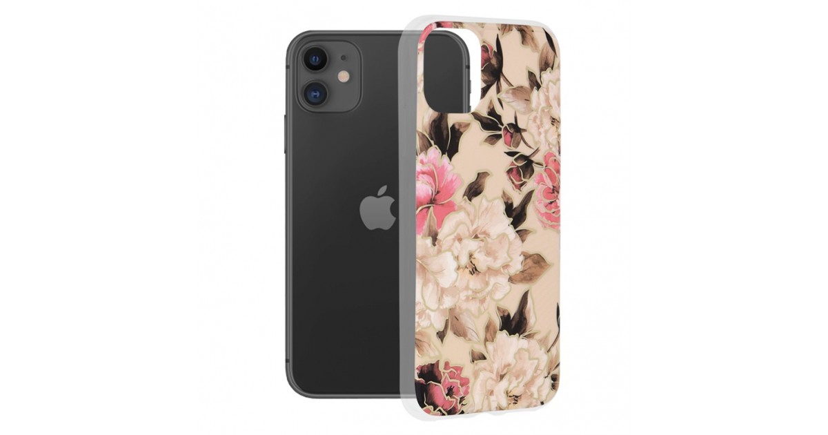 Husa pentru iPhone 11 - Techsuit Marble Series - Mary Berry Nude