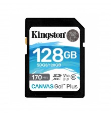 Card de Memorie, 128GB - Kingston Canvas Go Plus (SDG3/128GB) - Negru