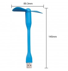 Ventilator USB Portabil, 5V - Techsuit (TUF1) - Albastru