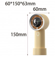 Ventilator Portabil, 1200mAh - Techsuit (HX130) - Galben