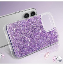 Husa pentru Motorola Moto G04 / Moto G04s / Moto G24 / Moto E14 - Techsuit Sparkly Glitter - Alba