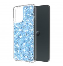 Husa pentru Motorola Moto G04 / Moto G04s / Moto G24 / Moto E14 - Techsuit Sparkly Glitter - Alba