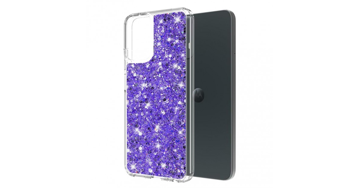 Husa pentru Motorola Moto G04 / Moto G04s / Moto G24 / Moto E14 - Techsuit Sparkly Glitter - Mov