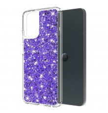 Husa pentru Motorola Moto G04 / Moto G04s / Moto G24 / Moto E14 - Techsuit Sparkly Glitter - Albastra