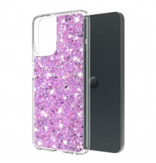 Husa pentru Motorola Moto G04 / Moto G04s / Moto G24 / Moto E14 - Techsuit Sparkly Glitter - Roz