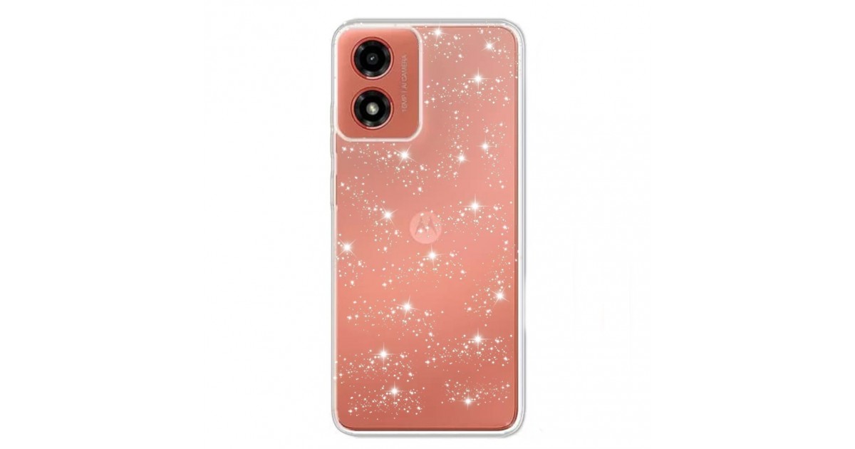 Husa pentru Motorola Moto G04 / Moto G04s / Moto G24 / Moto E14 - Techsuit SparkleSkin Series - Clear